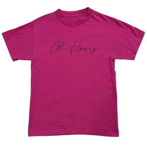 Fashion Nova Oh Honey Short Sleeve Tee - Small, Pink